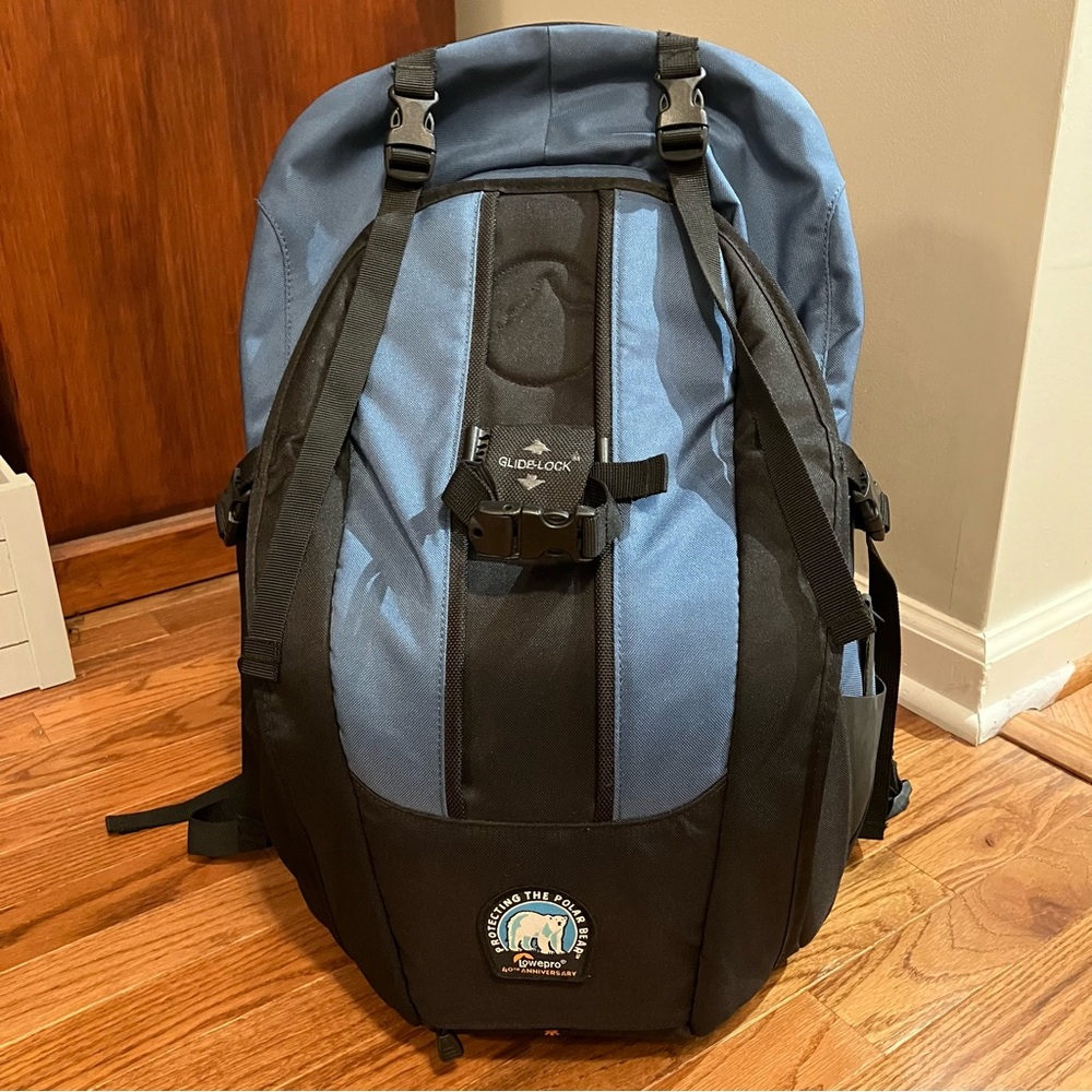 Lowepro Primus AW Camera Backpack Blue/Black Excellent Condition